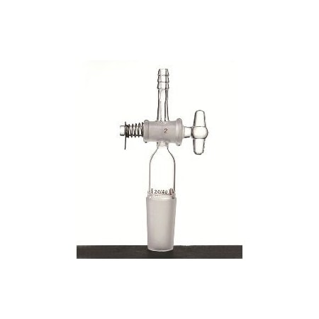 Synthware ADAPTER, VACUUM, 2mm GLASS STOPCOCK, 14/20 A611420